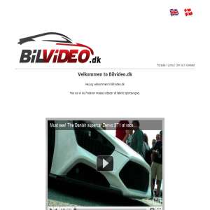Watch original videos with super cars at Bilvideo.dk